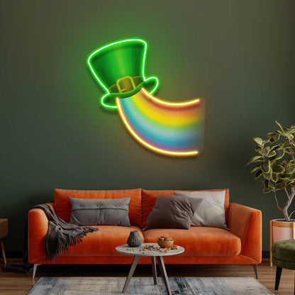 Rainbow Lucky St Patrick's Day  Led Neon Sign Light