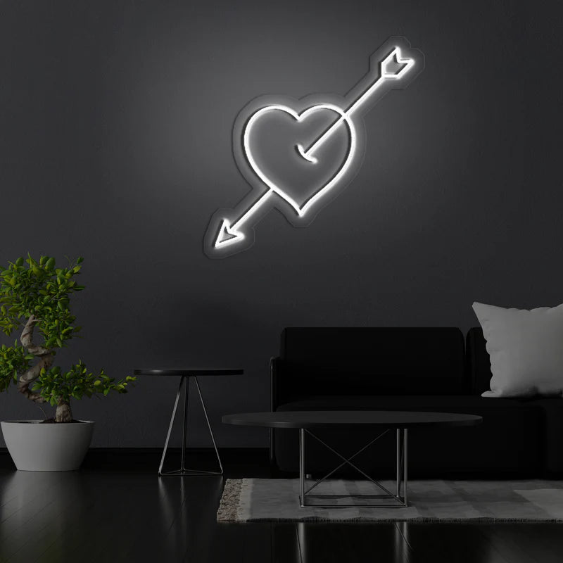 Arrow Through The Heart LED Neon Sign