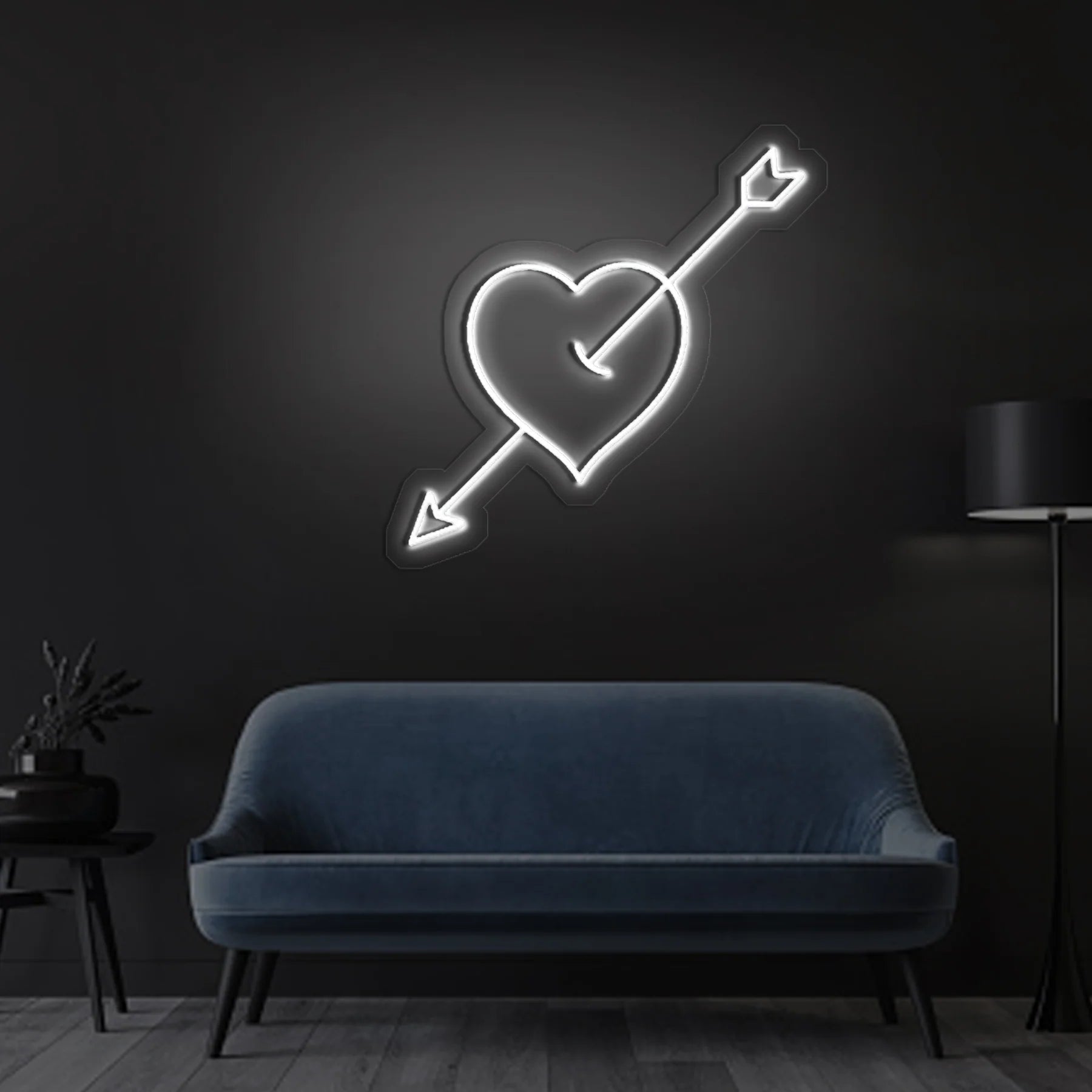 Arrow Through The Heart LED Neon Sign