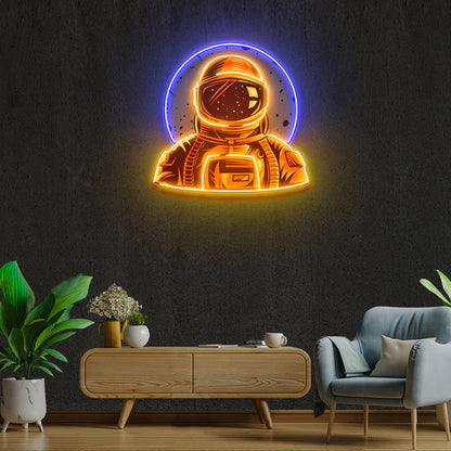 Astronaut Emblem Neon Led Neon Sign Light