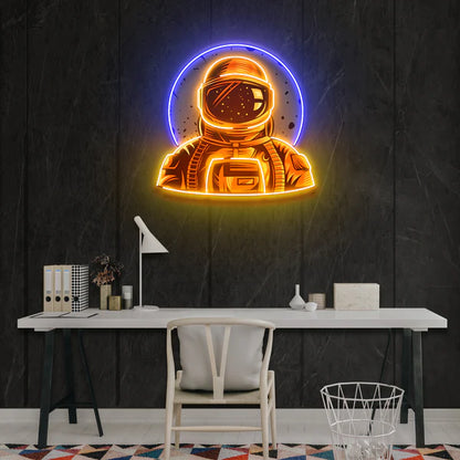 Astronaut Emblem Neon Led Neon Sign Light