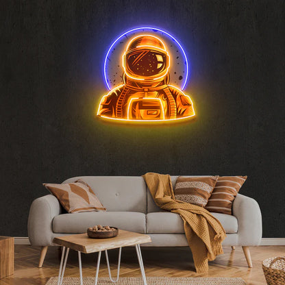 Astronaut Emblem Neon Led Neon Sign Light