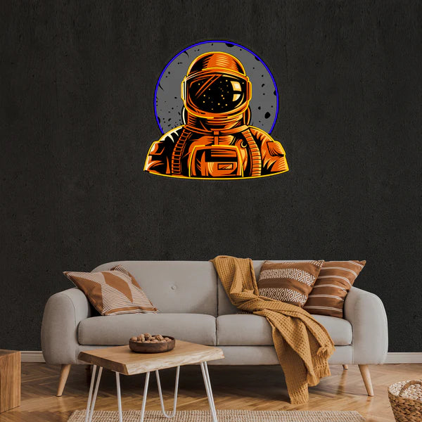 Astronaut Emblem Neon Led Neon Sign Light