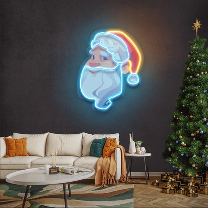 Big Beard Santa Led Neon Sign Light