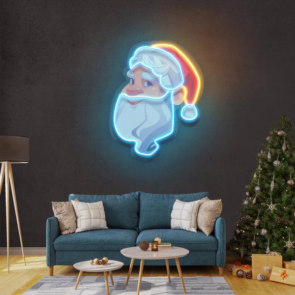 Big Beard Santa Led Neon Sign Light