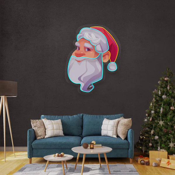 Big Beard Santa Led Neon Sign Light