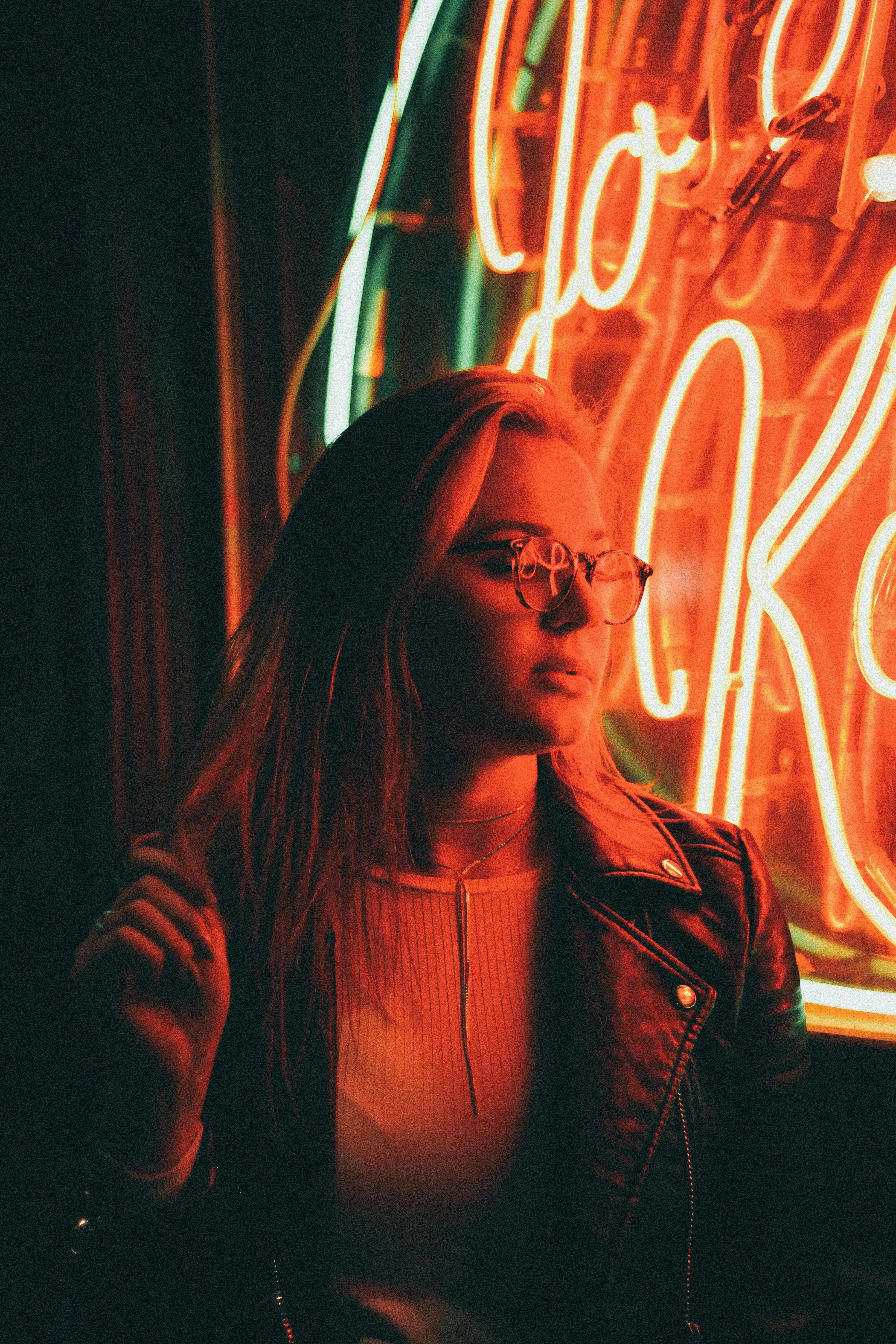 Custom Neon Sign Girl Facing