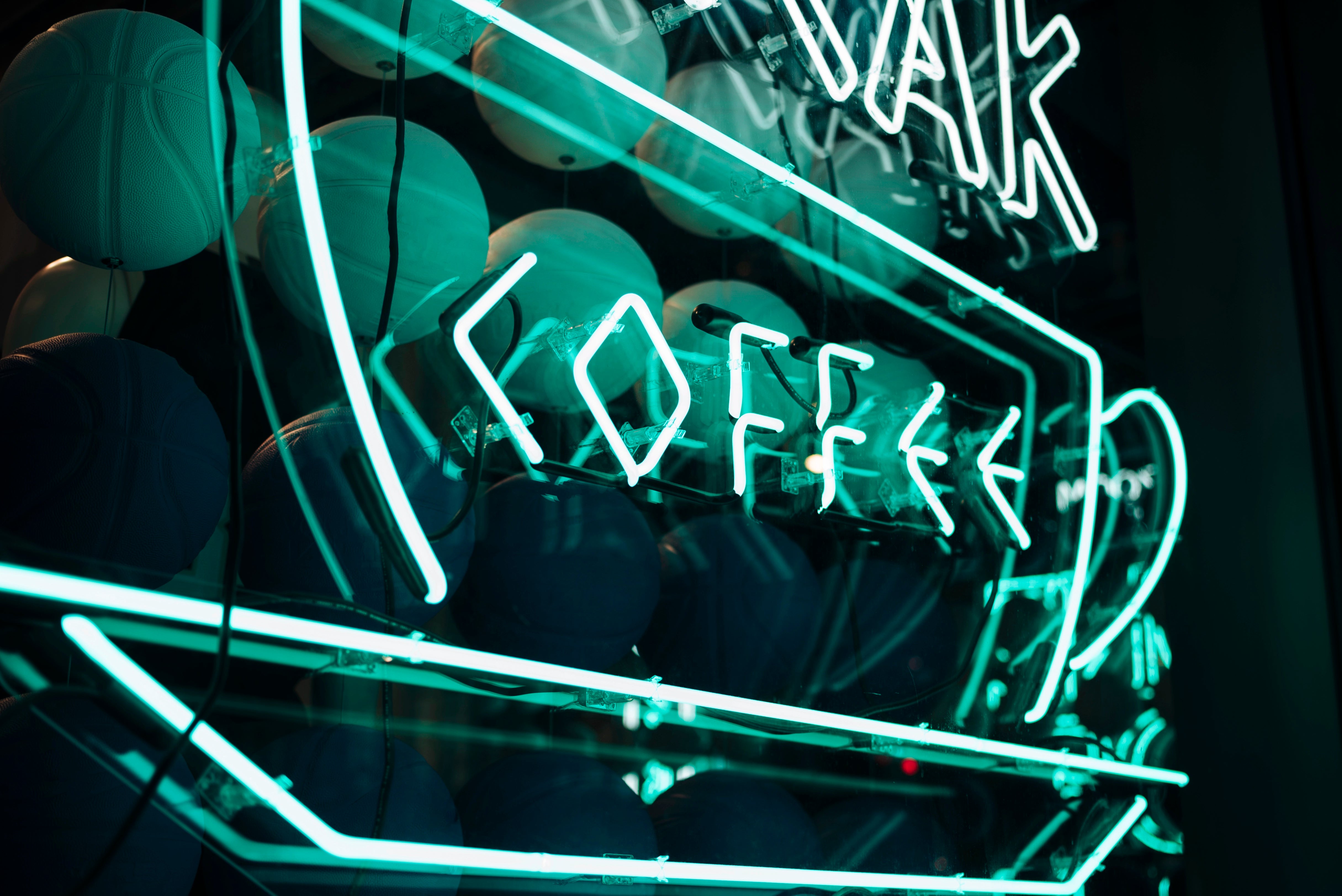 Greek Coffee Glass Neon Sign