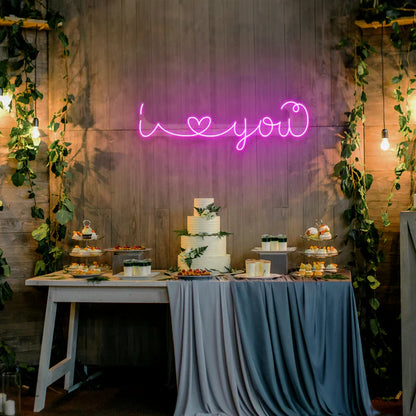 I Love You Led Neon Sign Light for Wedding