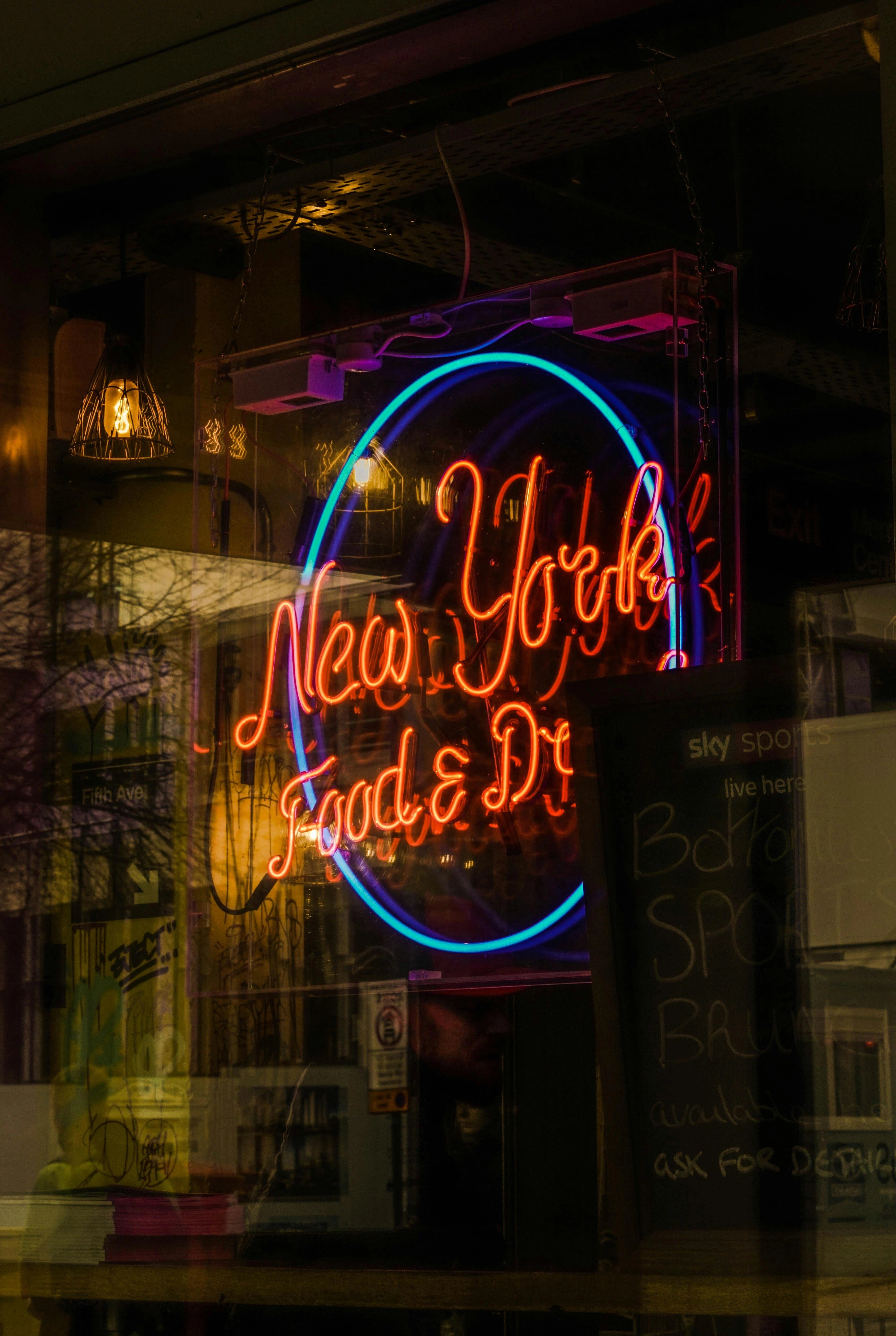 New York Glass Neon Sign