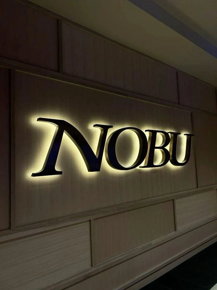 Nobu 3D Back Lit Sign