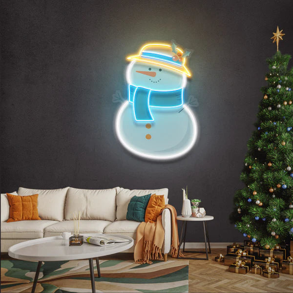 Plump Snowman Led Neon Sign Light