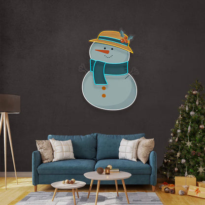 Plump Snowman Led Neon Sign Light