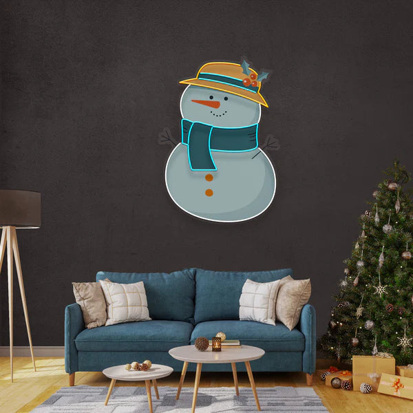 Plump Snowman Led Neon Sign Light