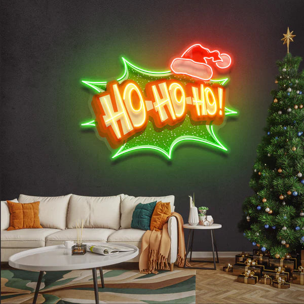 Santa Laughing Led Neon Sign Light