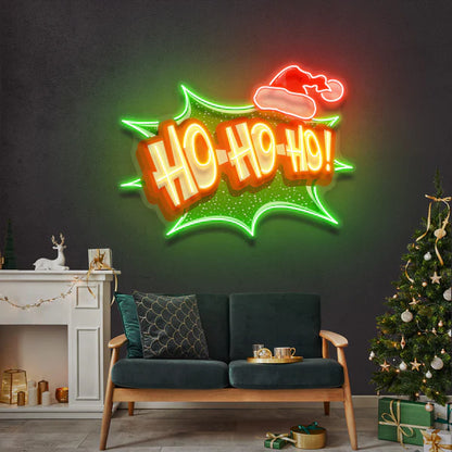 Santa Laughing Led Neon Sign Light