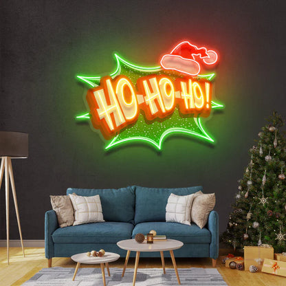 Santa Laughing Led Neon Sign Light