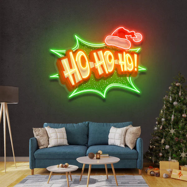 Santa Laughing Led Neon Sign Light