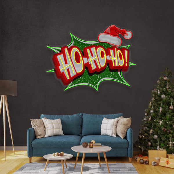 Santa Laughing Led Neon Sign Light