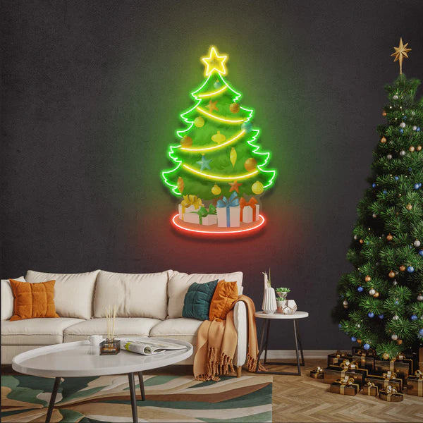 Traditional Christmas Tree Led Neon Sign Light