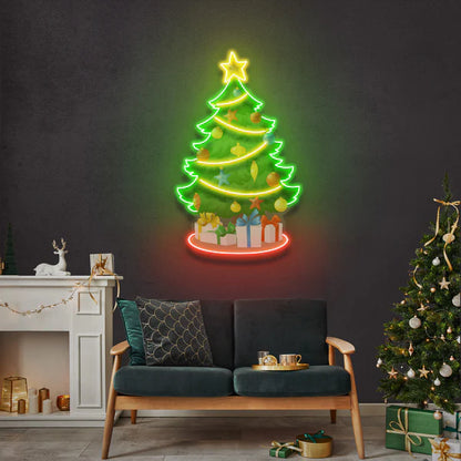 Traditional Christmas Tree Led Neon Sign Light