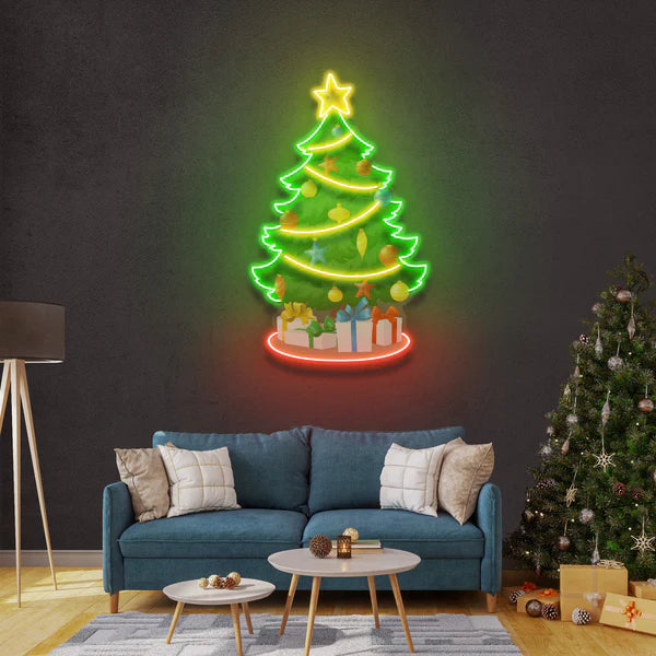 Traditional Christmas Tree Led Neon Sign Light