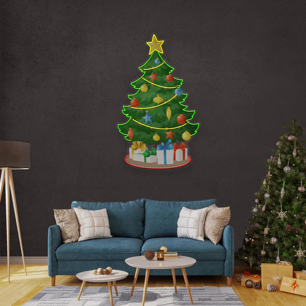 Traditional Christmas Tree Led Neon Sign Light