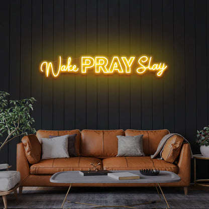 Wake Pray Slay Led Neon Sign Light