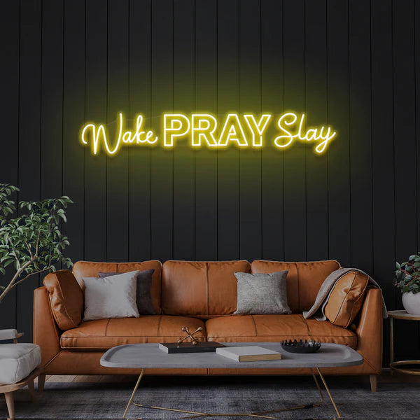 Wake Pray Slay Led Neon Sign Light