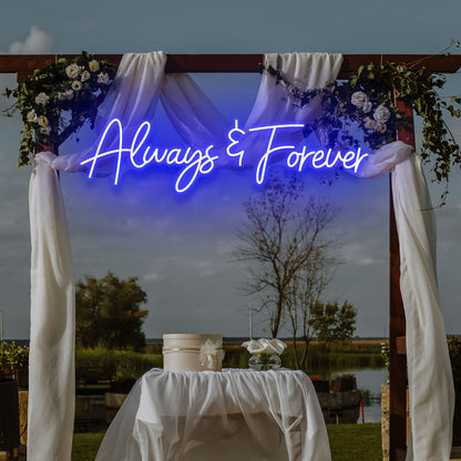 Always And Forever Wedding Neon Sign Light