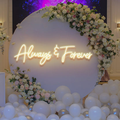 Always And Forever Wedding Neon Sign Light