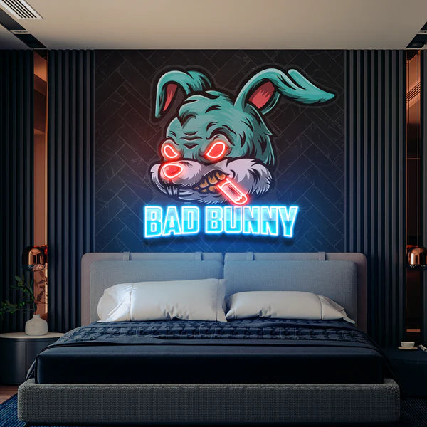 Bad Bunny Artwork Led Neon Sign Light