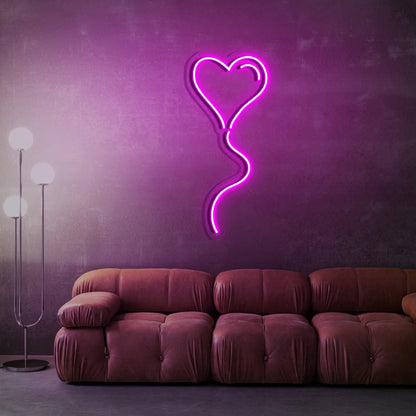 Balloon Heart LED Neon Sign