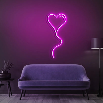 Balloon Heart LED Neon Sign