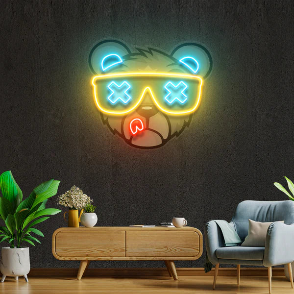 Bear Neon Artwork Led Neon Sign Light