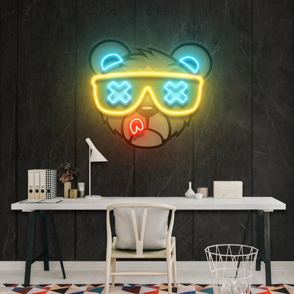 Bear Neon Artwork Led Neon Sign Light