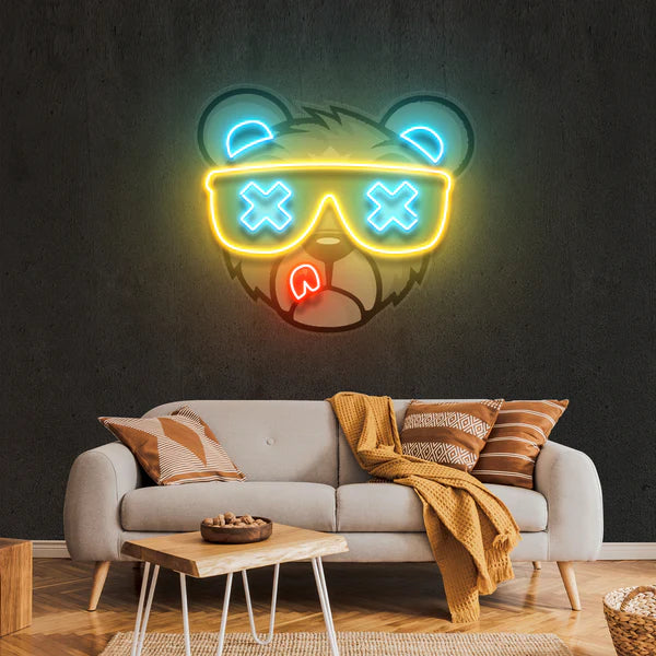 Bear Neon Artwork Led Neon Sign Light