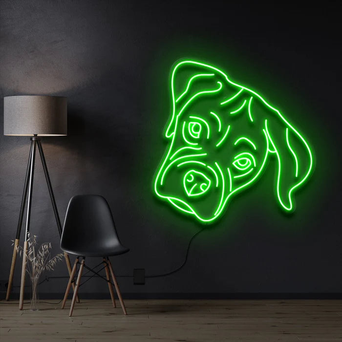 Boxer Puppy LED Neon Sig