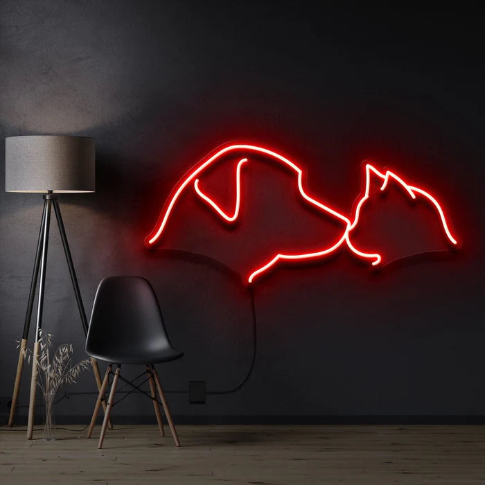 Dog & Cat LED Neon Sign