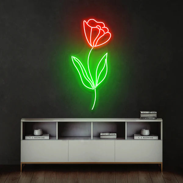 Flower line Led Neon Sign Light