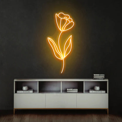 Flower line Led Neon Sign Light