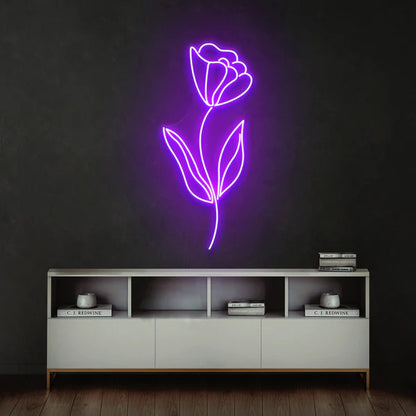 Flower line Led Neon Sign Light