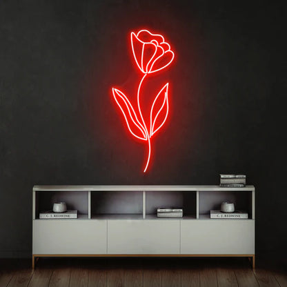 Flower line Led Neon Sign Light