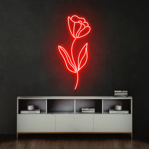 Flower line Led Neon Sign Light