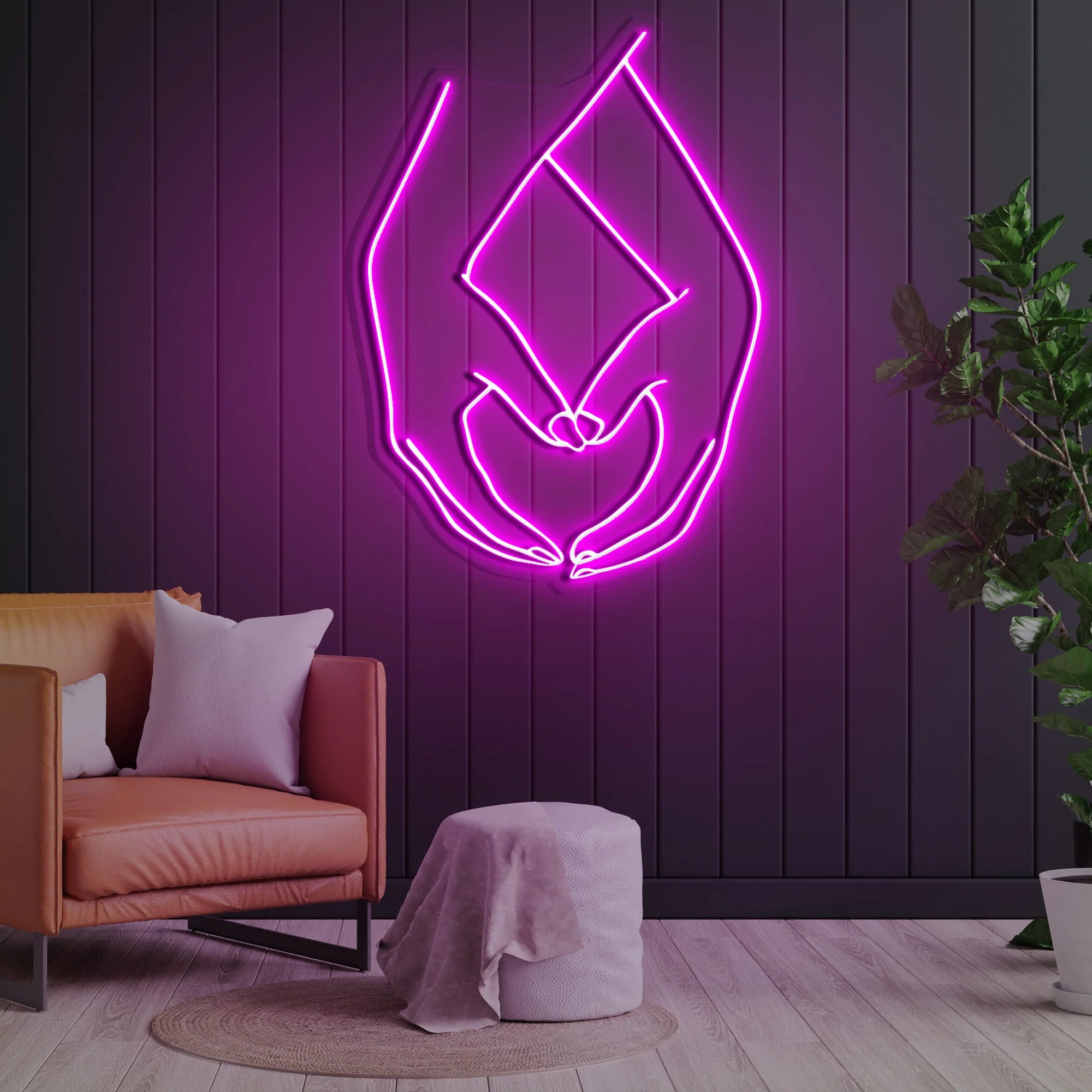 Hand Heart LED Neon Sign