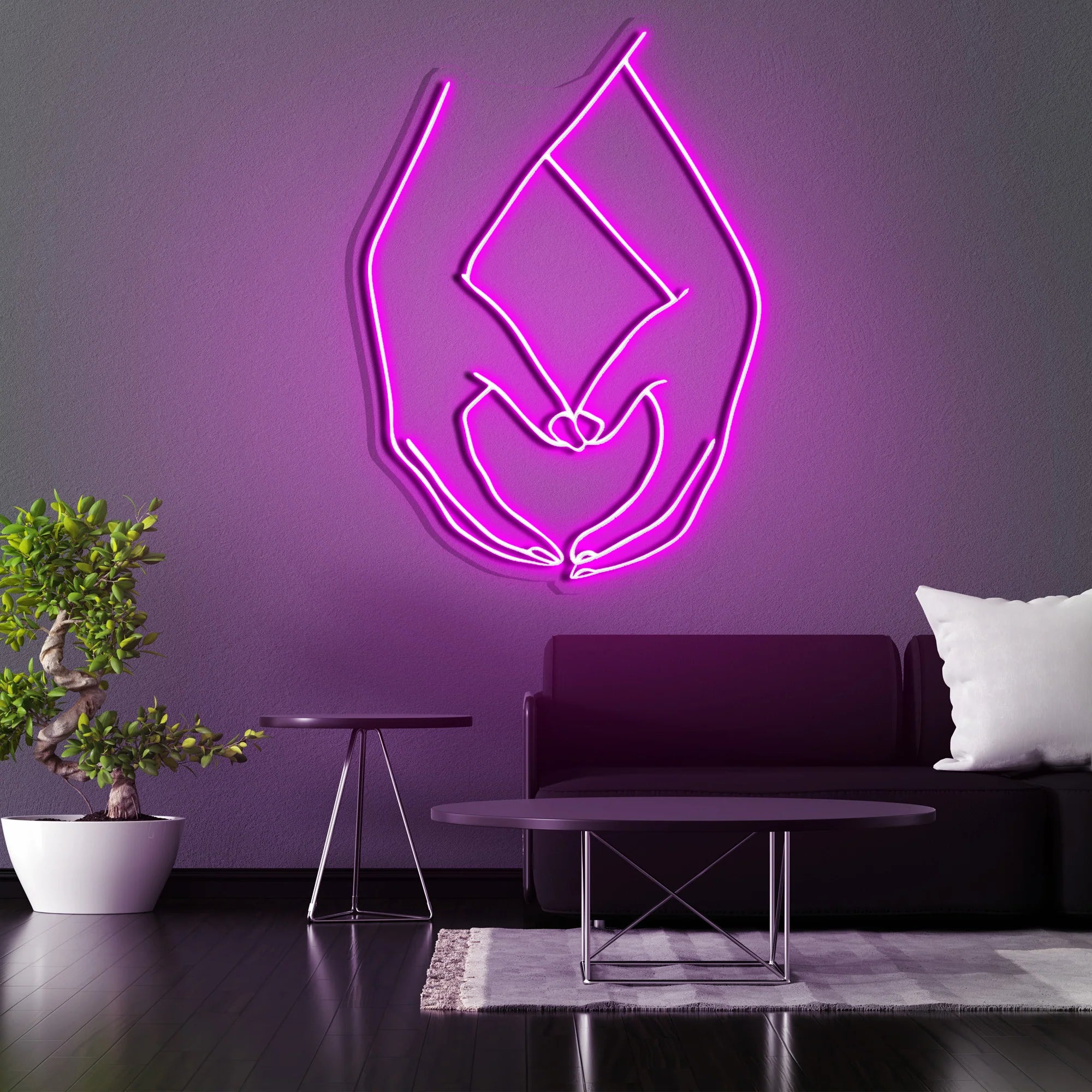 Hand Heart LED Neon Sign