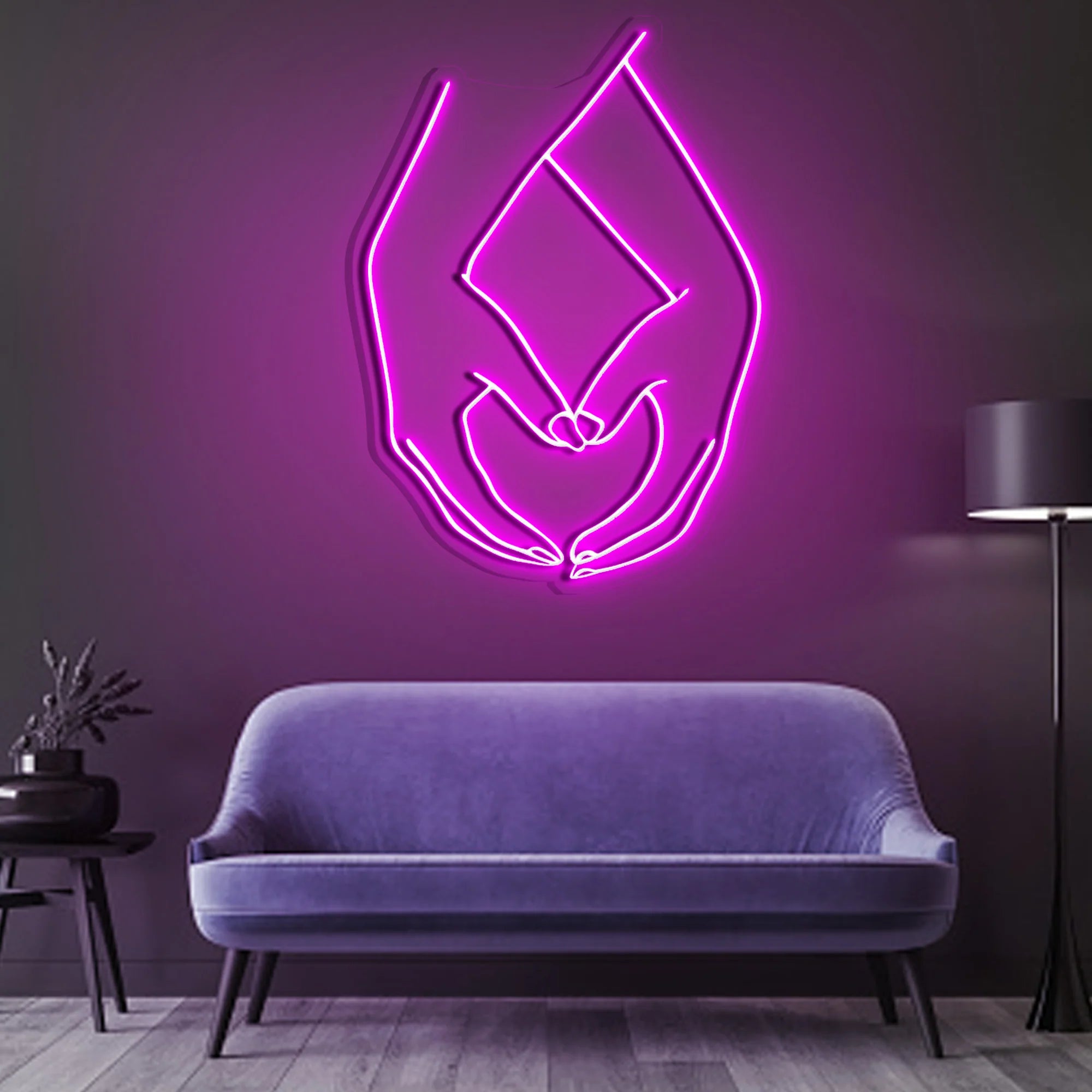 Hand Heart LED Neon Sign