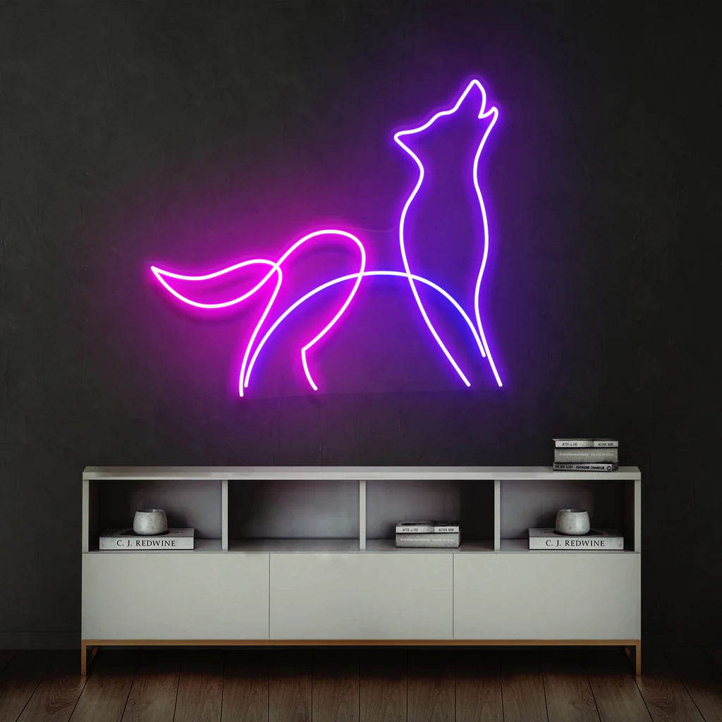 Howling Dog LED Neon Sign Light