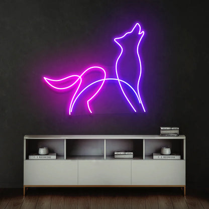 Howling Dog LED Neon Sign Light