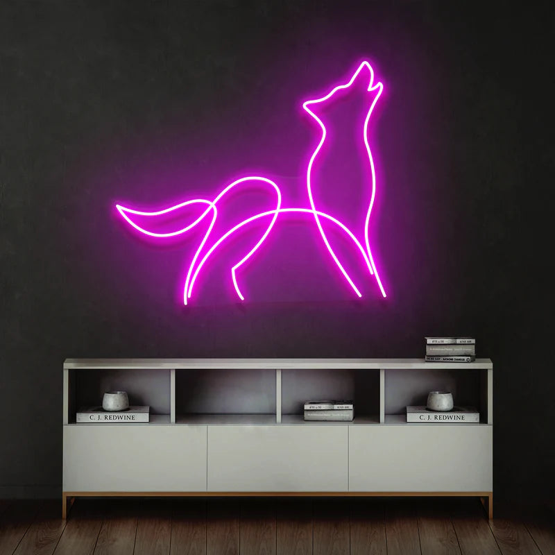 Howling Dog LED Neon Sign Light